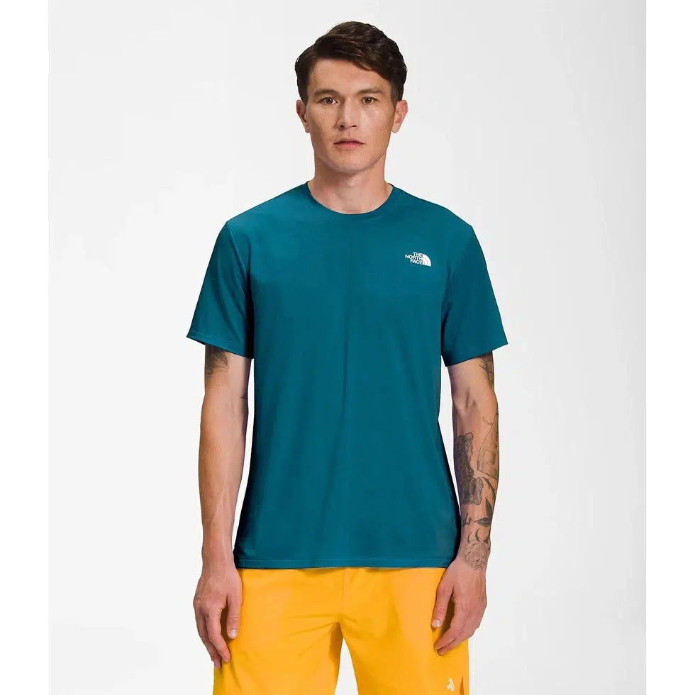 Men's Wander Short Sleeve-Men's - Clothing - Tops-The North Face-Blue Coral-M-Appalachian Outfitters