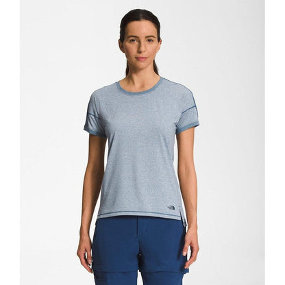 Women's Dawndream Short Sleeve-Women's - Clothing - Tops-The North Face-Shady Blue Heather-S-Appalachian Outfitters