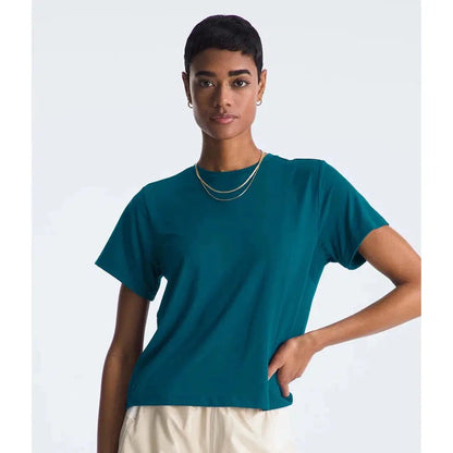 The North Face Women's Dune Sky Short Sleeve Shirt-Women's - Clothing - Tops-The North Face-Blue Moss-S-Appalachian Outfitters