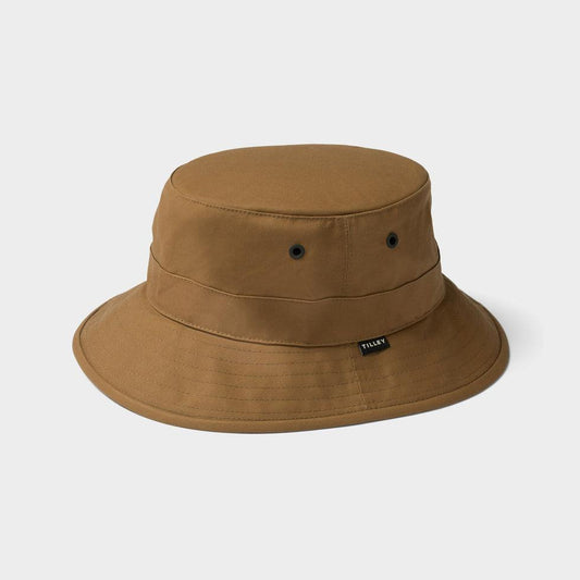 Waxed Cotton Bucket Hat-Accessories - Hats - Unisex-Tilley Endurables-British Tan-M-Appalachian Outfitters