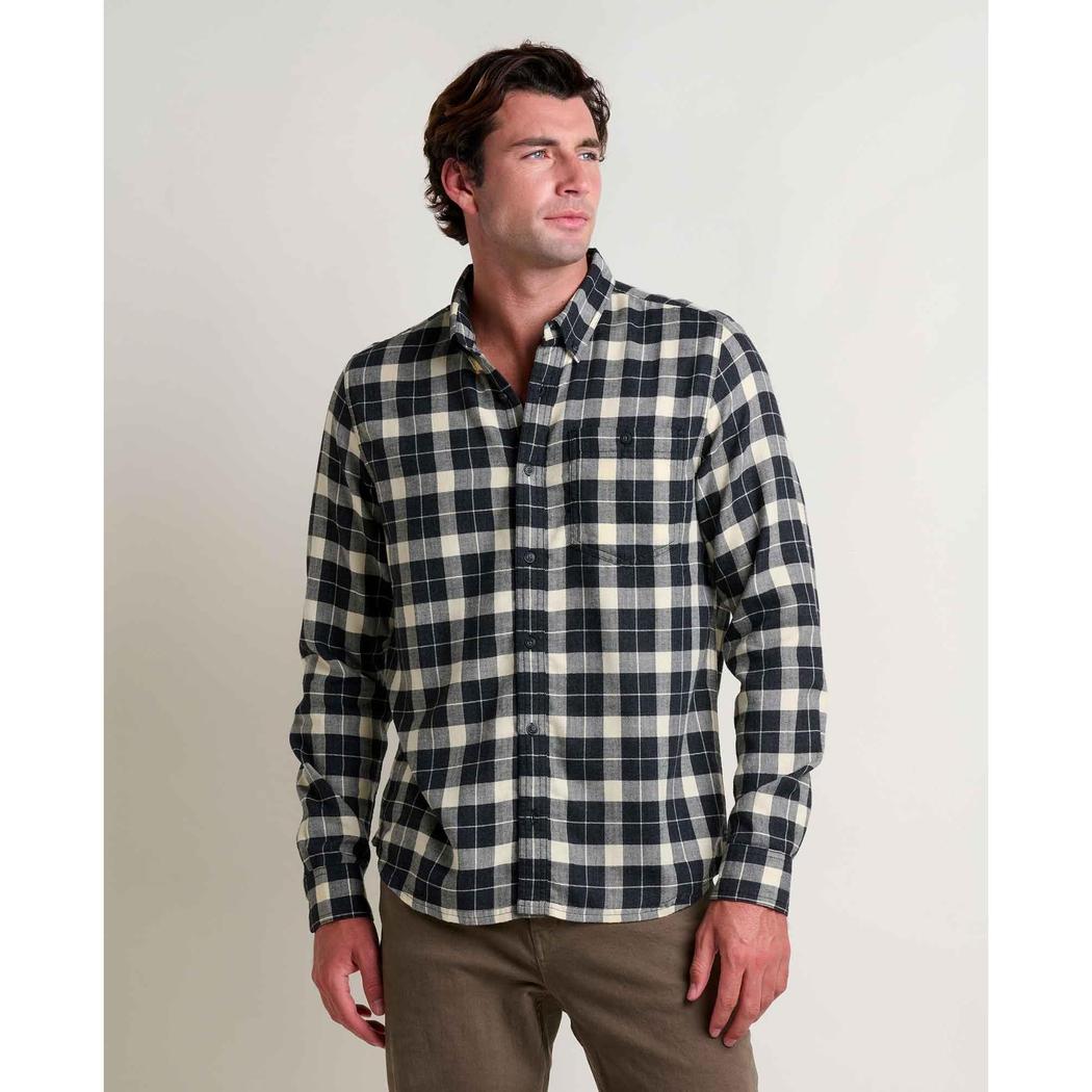 Toad & Co Men's Airsmyth LS Shirt-Men's - Clothing - Tops-Toad & Co-Black Two Color Plaid-M-Appalachian Outfitters