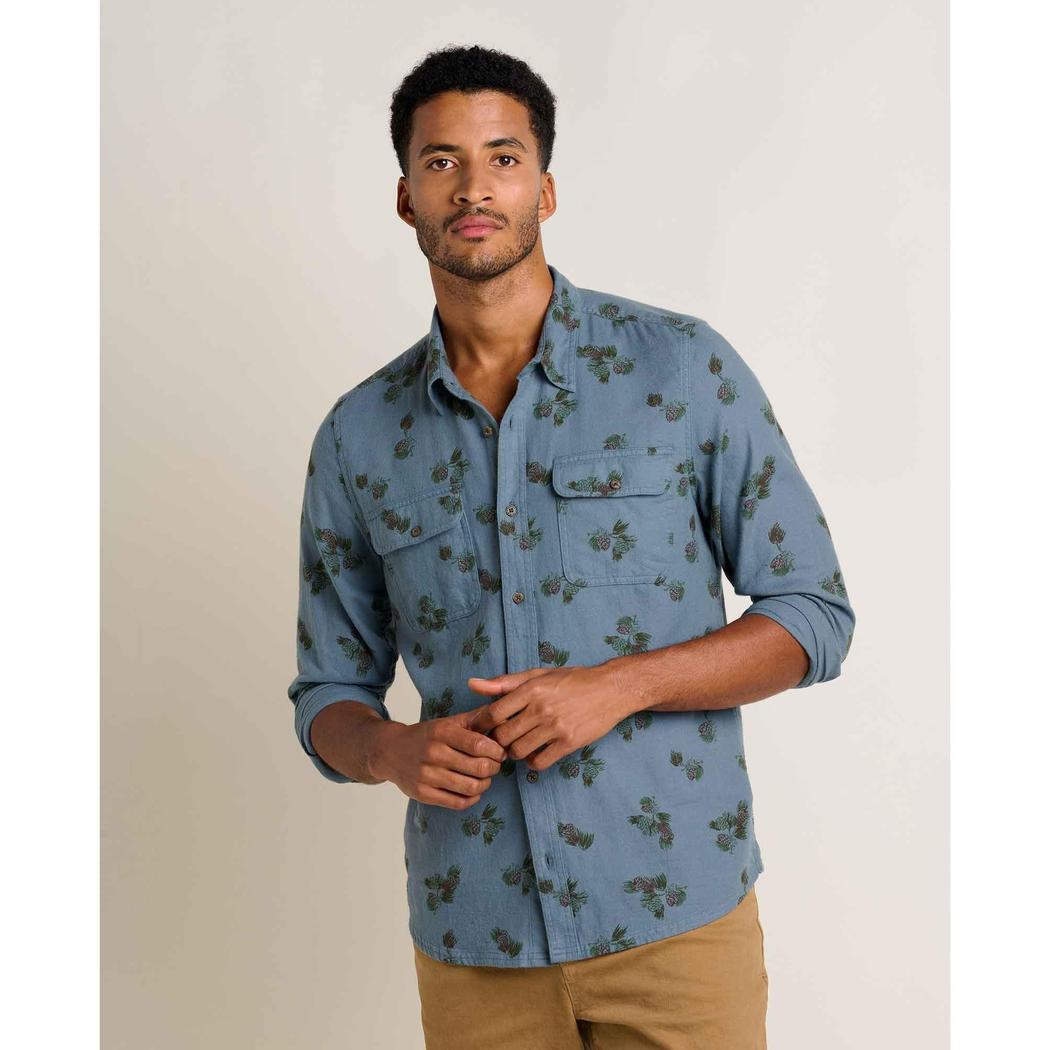 Toad & Co Men's Creekwater Long Sleeve Shirt-Men's - Clothing - Tops-Toad & Co-Ink Pinecone Print-M-Appalachian Outfitters