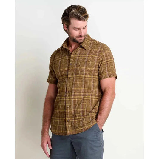 Toad & Co Men's Fletcher Short Sleeve Shirt-Men's - Clothing - Tops-Toad & Co-Green Moss-M-Appalachian Outfitters