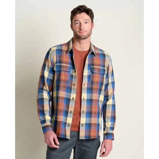 Men's Ranchero Long Sleeve Shirt-Men's - Clothing - Tops-Toad & Co-Sea Blue-M-Appalachian Outfitters