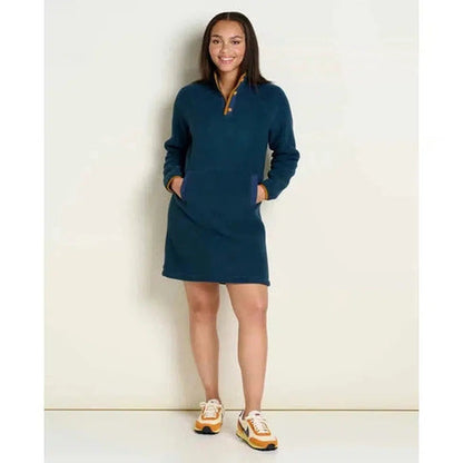 Women's Campo Fleece 1/4 Snap Dress-Women's - Clothing - Tops-Toad & Co-Appalachian Outfitters