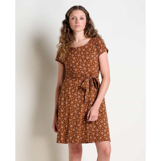 Toad & Co Women's Cue Short Sleeve Dress-Women's - Clothing - Dresses-Toad & Co-Fawn Polka Dot Print-S-Appalachian Outfitters