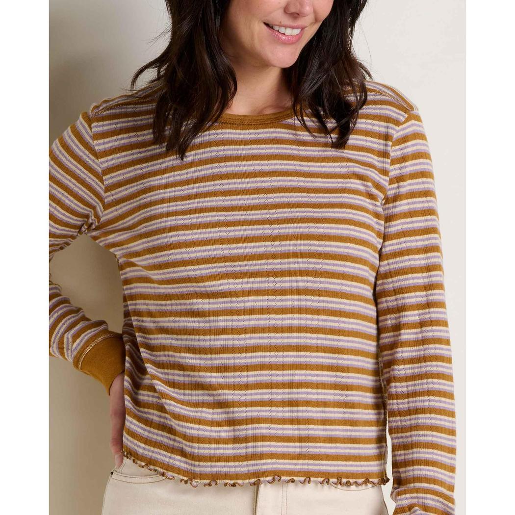 Toad & Co Women's Foothill Pointelle Long Sleeve Crew II-Women's - Clothing - Tops-Toad & Co-Appalachian Outfitters
