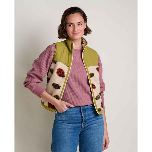 Toad & Co Women's Sespe Sherpa Vest-Women's - Clothing - Jackets & Vests-Toad & Co-Barley Ladybugs-S-Appalachian Outfitters