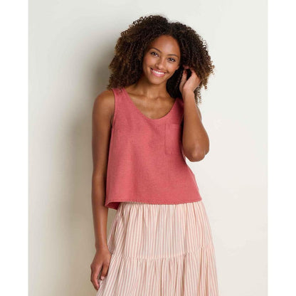 Toad & Co Women's Taj Hemp Button Back Tank-Women's - Clothing - Tops-Toad & Co-Dusty Cedar-S-Appalachian Outfitters