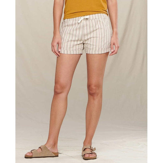 Women's Taj Hemp Short-Women's - Clothing - Bottoms-Toad & Co-Egret Thin Stripe-XS-Appalachian Outfitters