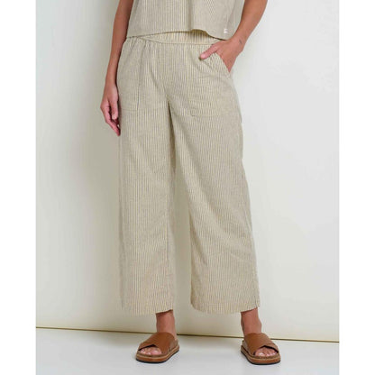 Toad & Co Women's Taj Hemp Wide Leg Pant-Women's - Clothing - Bottoms-Toad & Co-Barley Railroad Stripe-S-Appalachian Outfitters