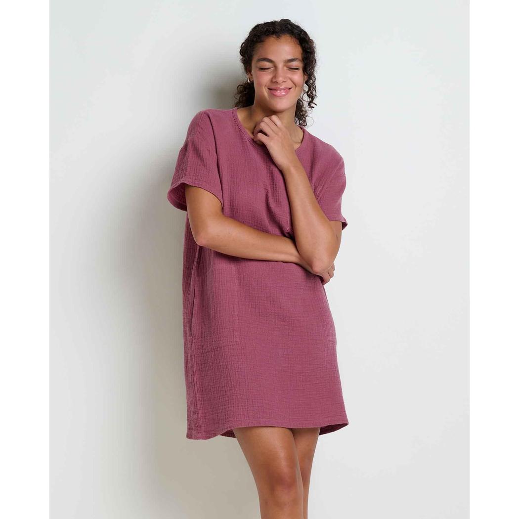 Toad & Co Women's Tate Double Weave Short Sleeve Dress Toad & Co Women's Tate Double Weave Short Sleeve Dress