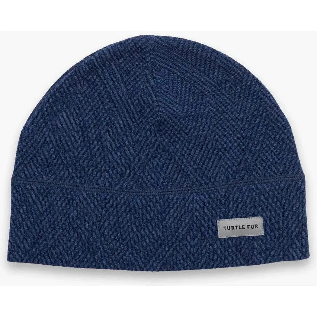 Turtle Fur Men's Carefree Merino Wool Beanie-Accessories - Hats - Men's-Turtle Fur-Diagonal Stride-Appalachian Outfitters