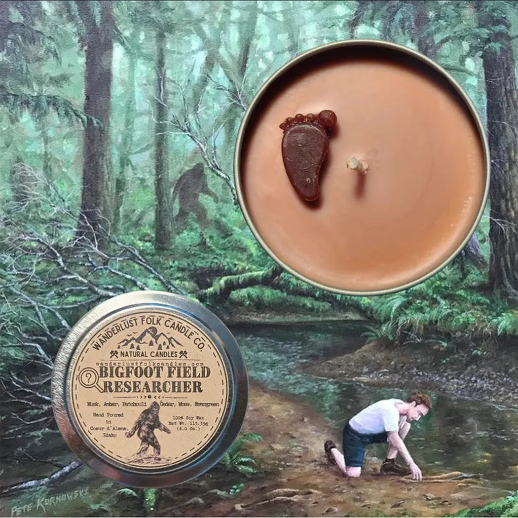 Wanderlust Folk Bigfoot Field Researcher - USA MADE - Soy Wax Candles-Accessories - Novelty-Wanderlust Folk-Appalachian Outfitters