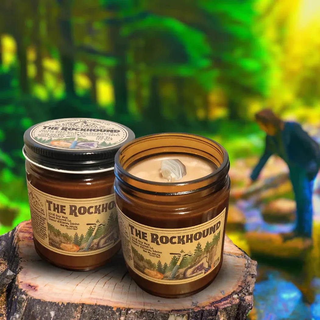Wanderlust Folk The Rockhound | Pnw | USA Made | Soy Wax Candles | Outdoorsy-Accessories - Novelty - Decor-Wanderlust Folk-10 oz-Appalachian Outfitters