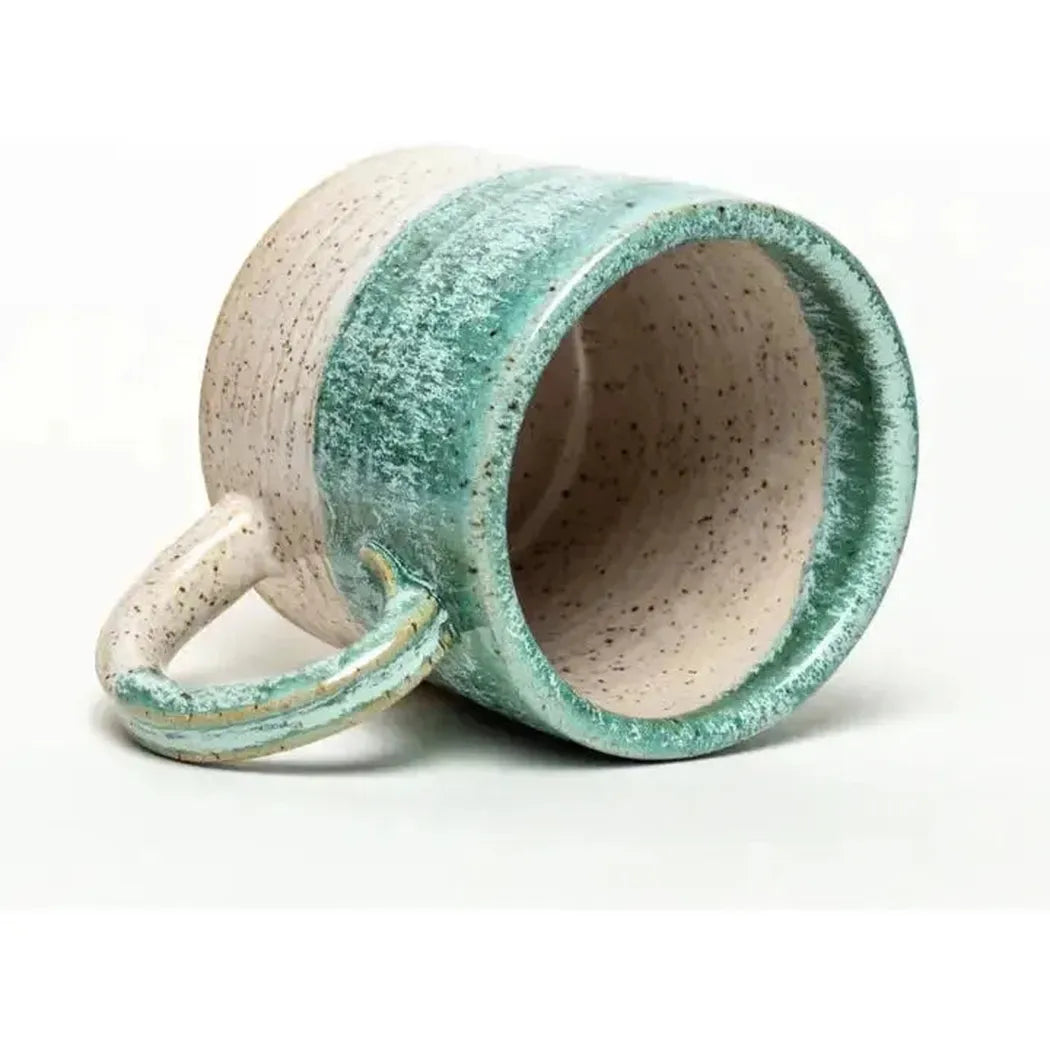 White Squirrel Clayworks Turquoise Hand-Thrown, in Ohio, Ceramic 12-14 oz Mug-Camping - Cooking - Dishware-White Squirrel Clayworks-Appalachian Outfitters