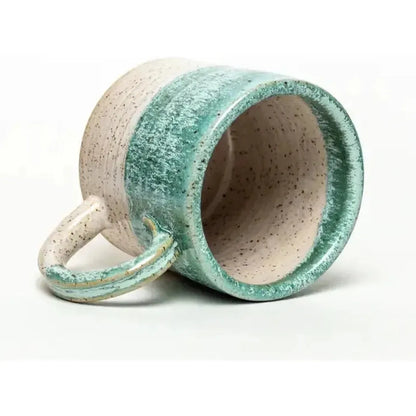 White Squirrel Clayworks Turquoise Hand-Thrown, in Ohio, Ceramic 12-14 oz Mug-Camping - Cooking - Dishware-White Squirrel Clayworks-Appalachian Outfitters