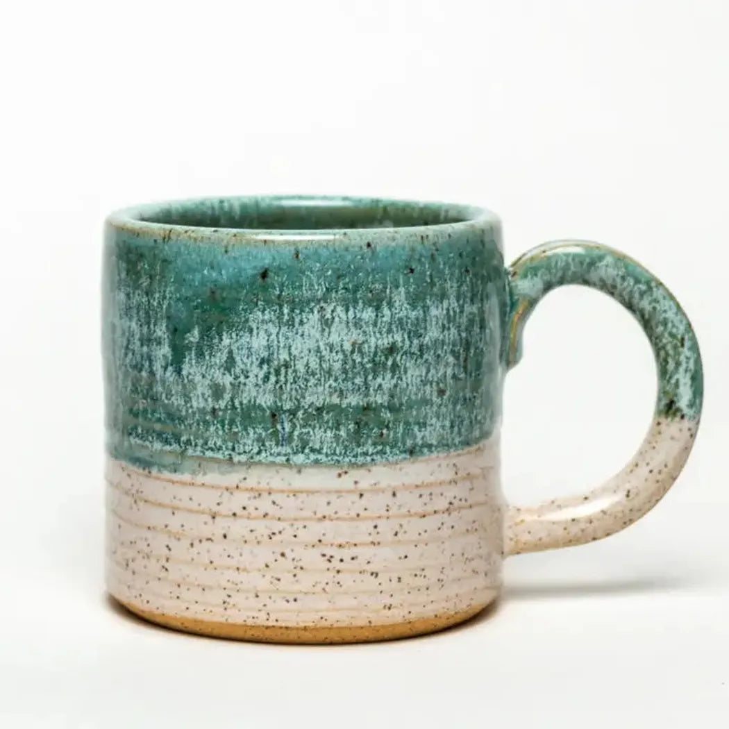 White Squirrel Clayworks Turquoise Hand-Thrown, in Ohio, Ceramic 12-14 oz Mug-Camping - Cooking - Dishware-White Squirrel Clayworks-Appalachian Outfitters