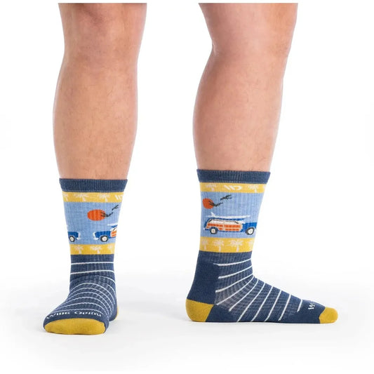 Wide Open Men's Way Black Midweight Crew Sock-Accessories - Socks - Men's-Wide Open-Appalachian Outfitters