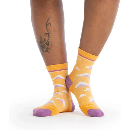 Wide Open Women's Cloud Hopper Midweight Micro Crew Sock-Accessories - Socks - Women's-Wide Open-Sunset-M-Appalachian Outfitters