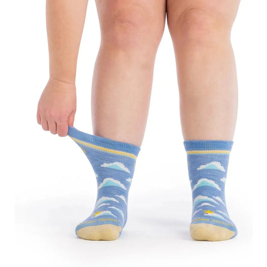 Wide Open Women's Cloud Hopper Midweight Micro Crew Sock-Accessories - Socks - Women's-Wide Open-Sky-S-Appalachian Outfitters