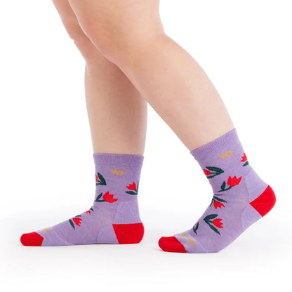 Wide Open Women's Full Bloom Cushioned Micro Crew Socks-Accessories - Socks - Women's-Wide Open-Tulip Purple-M-Appalachian Outfitters