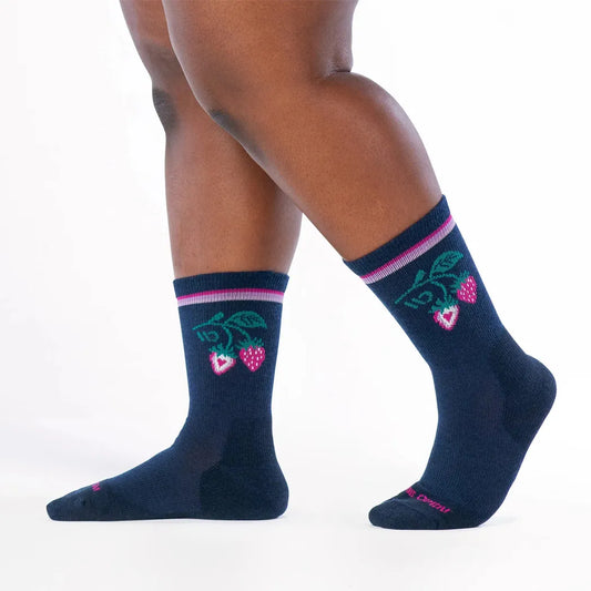 Wide Open Women's Strawberry Patch Crew Midweight Cushion Socks-Accessories - Socks - Women's-Wide Open-Appalachian Outfitters