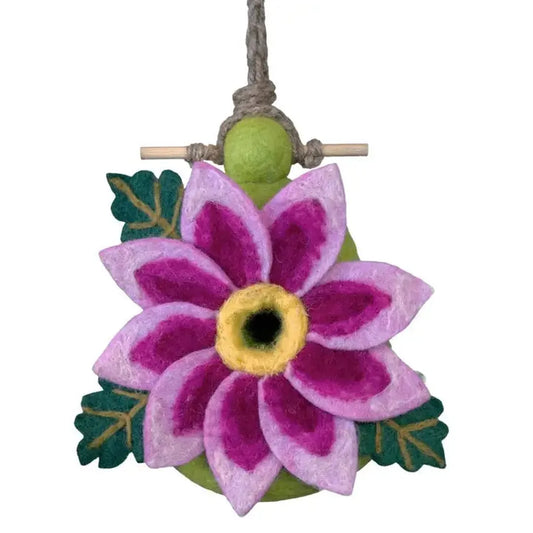 Wild Woolies Dahlia Star Birdhouse-Accessories - Novelty - Decor-Wild Woolies-Appalachian Outfitters