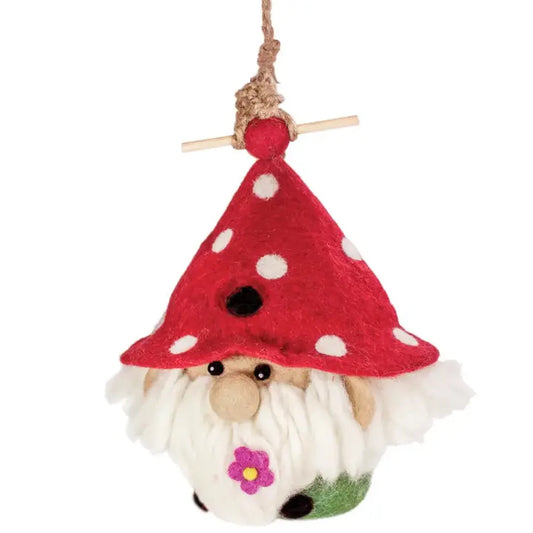 Wild Woolies Garden Gnome Birdhouse-Accessories - Novelty - Decor-Wild Woolies-Appalachian Outfitters