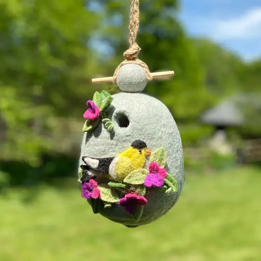 Wild Woolies Sweetpea Goldfinch Birdhouse-Accessories - Novelty - Decor-Wild Woolies-Appalachian Outfitters