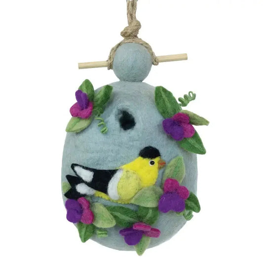Wild Woolies Sweetpea Goldfinch Birdhouse-Accessories - Novelty - Decor-Wild Woolies-Appalachian Outfitters