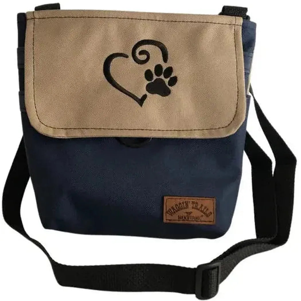 The WoofPack Dog Walking Accessory Bag-Pets - Packs-WoofPack-Navy/Tan Heart & Paw-Appalachian Outfitters